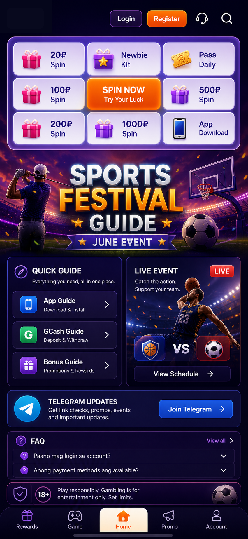 BingoPlus sports festival mobile guide